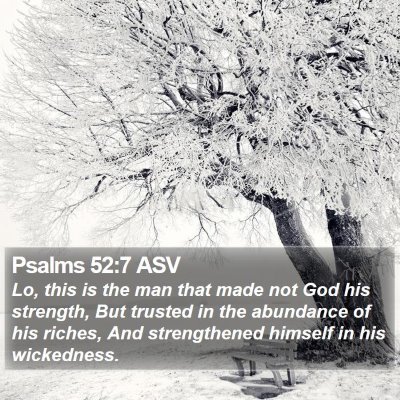Psalms 52:7 ASV Bible Verse Image