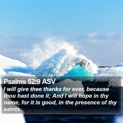 Psalms 52:9 ASV Bible Verse Image