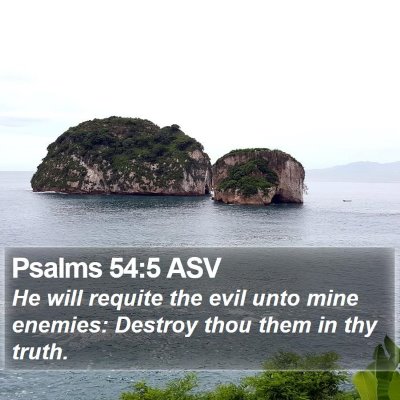 Psalms 54:5 ASV Bible Verse Image