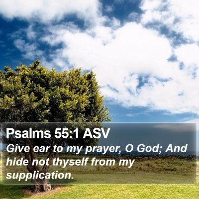 Psalms 55:1 ASV Bible Verse Image