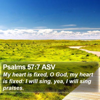 Psalms 57:7 ASV Bible Verse Image