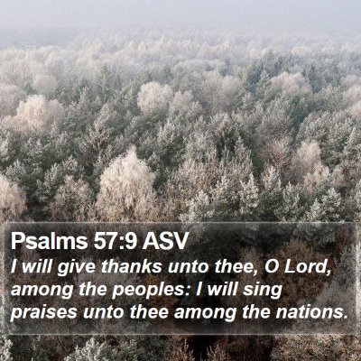 Psalms 57:9 ASV Bible Verse Image