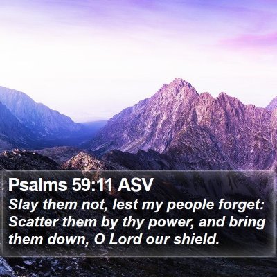Psalms 59:11 ASV Bible Verse Image