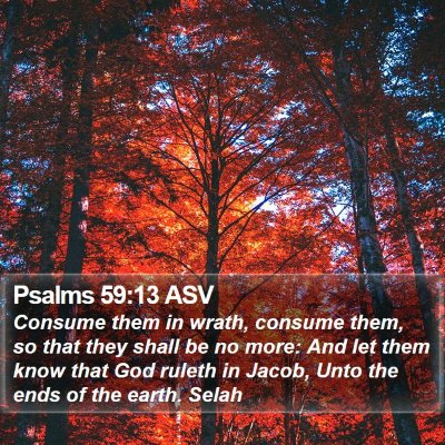 Psalms 59:13 ASV Bible Verse Image