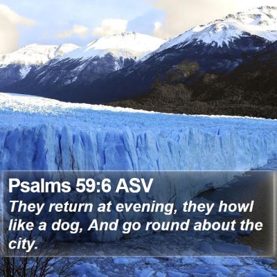 Psalms 59:6 ASV Bible Verse Image