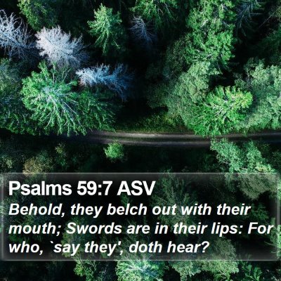 Psalms 59:7 ASV Bible Verse Image