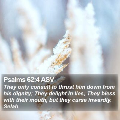 Psalms 62:4 ASV Bible Verse Image