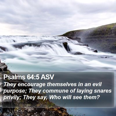 Psalms 64:5 ASV Bible Verse Image