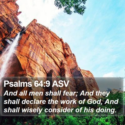 Psalms 64:9 ASV Bible Verse Image