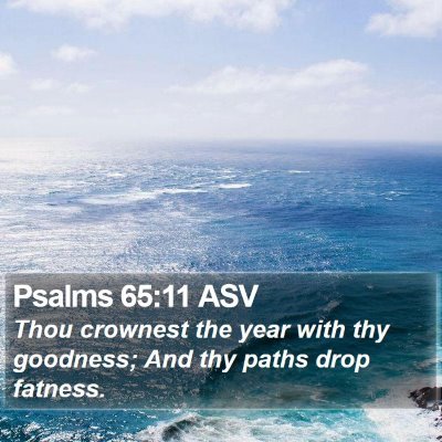 Psalms 65:11 ASV Bible Verse Image