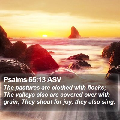 Psalms 65:13 ASV Bible Verse Image