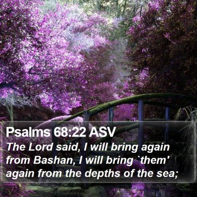 Psalms 68:22 ASV Bible Verse Image