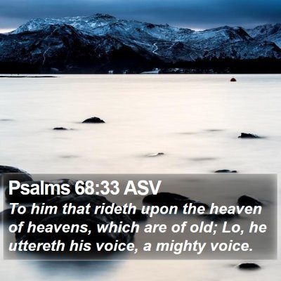 Psalms 68:33 ASV Bible Verse Image