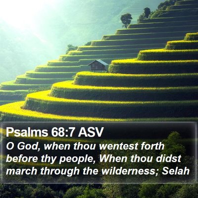 Psalms 68:7 ASV Bible Verse Image