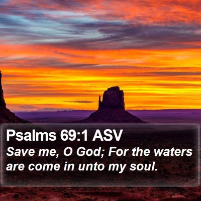 Psalms 69:1 ASV Bible Verse Image