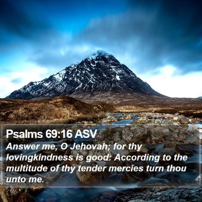 Psalms 69:16 ASV Bible Verse Image