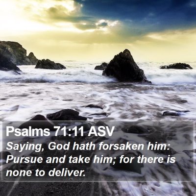 Psalms 71:11 ASV Bible Verse Image