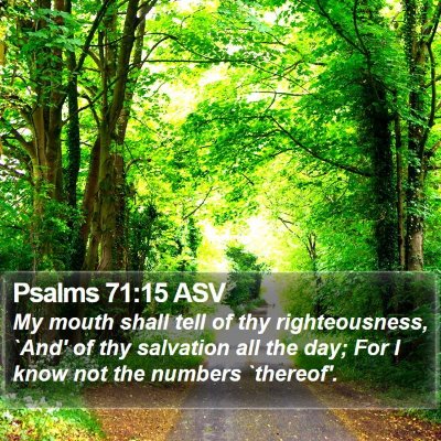 Psalms 71:15 ASV Bible Verse Image