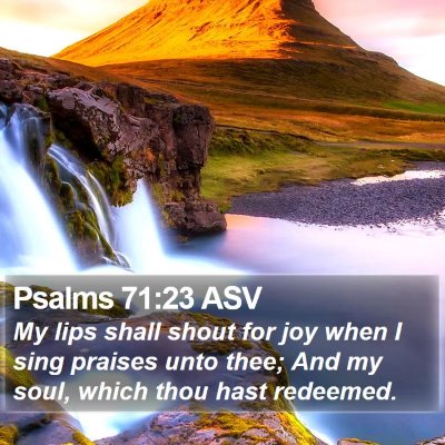 Psalms 71:23 ASV Bible Verse Image