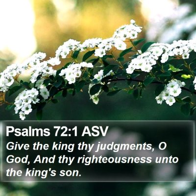 Psalms 72:1 ASV Bible Verse Image