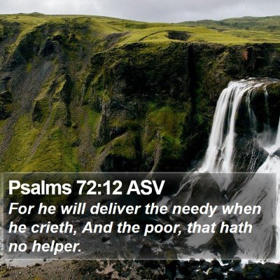 Psalms 72:12 ASV Bible Verse Image