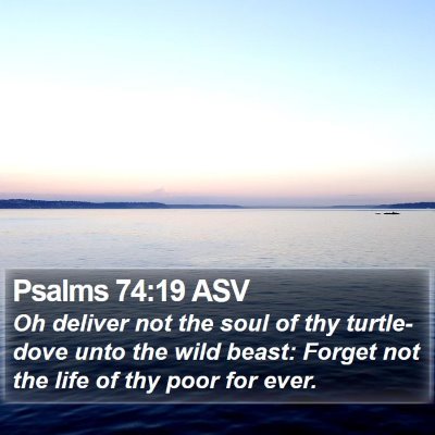 Psalms 74:19 ASV Bible Verse Image