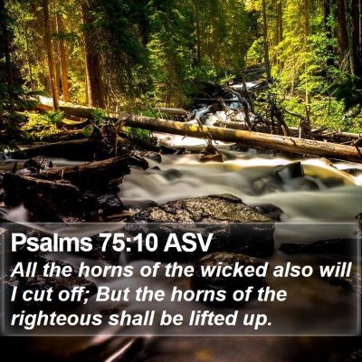 Psalms 75:10 ASV Bible Verse Image