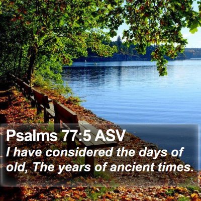 Psalms 77:5 ASV Bible Verse Image
