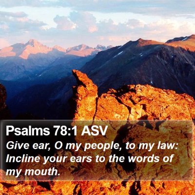 Psalms 78:1 ASV Bible Verse Image