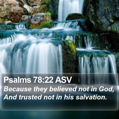 Psalms 78:22 ASV Bible Verse Image