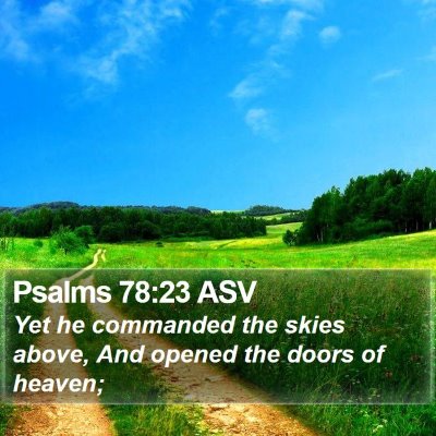Psalms 78:23 ASV Bible Verse Image