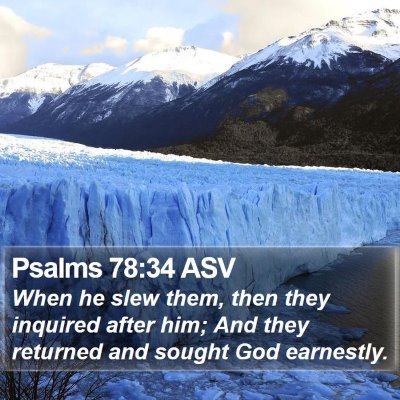 Psalms 78:34 ASV Bible Verse Image