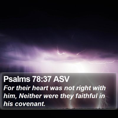 Psalms 78:37 ASV Bible Verse Image