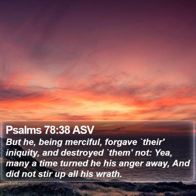 Psalms 78:38 ASV Bible Verse Image