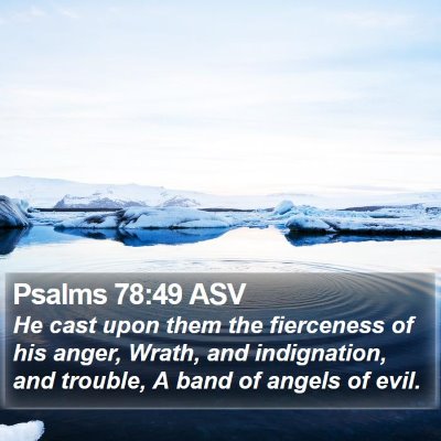 Psalms 78:49 ASV Bible Verse Image