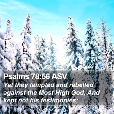 Psalms 78:56 ASV Bible Verse Image