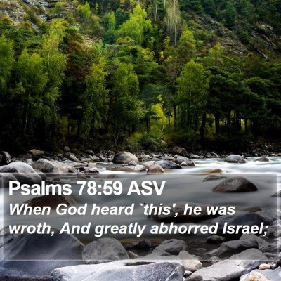 Psalms 78:59 ASV Bible Verse Image
