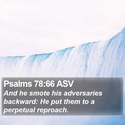 Psalms 78:66 ASV Bible Verse Image