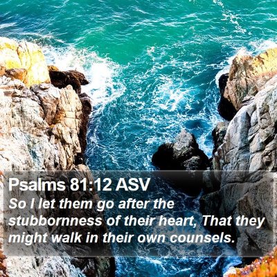 Psalms 81:12 ASV Bible Verse Image
