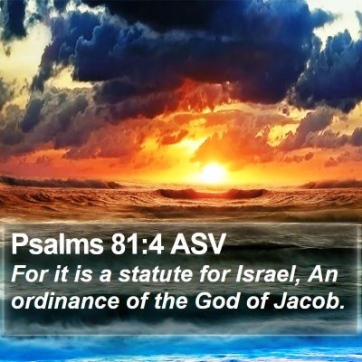 Psalms 81:4 ASV Bible Verse Image