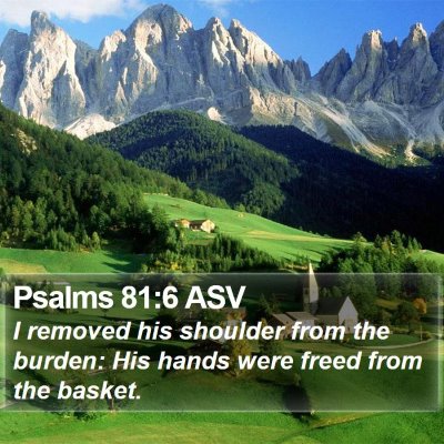 Psalms 81:6 ASV Bible Verse Image