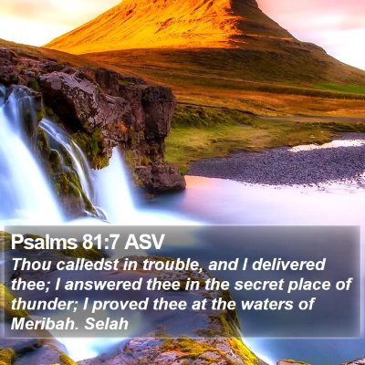 Psalms 81:7 ASV Bible Verse Image