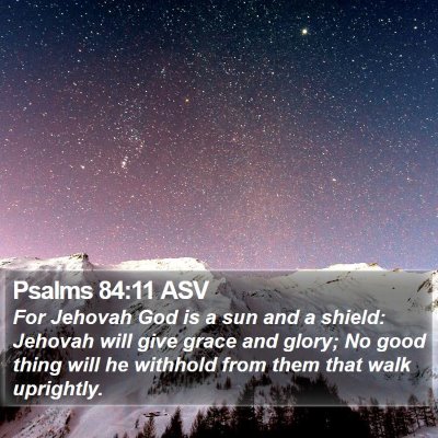 Psalms 84:11 ASV Bible Verse Image