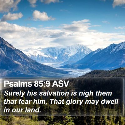 Psalms 85:9 ASV Bible Verse Image