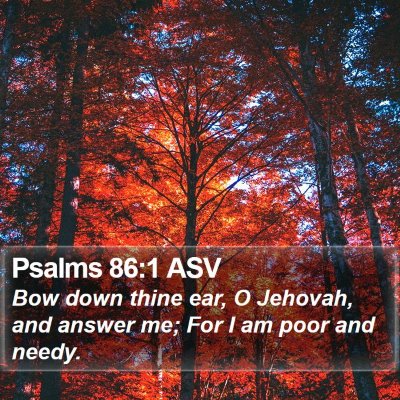Psalms 86:1 ASV Bible Verse Image