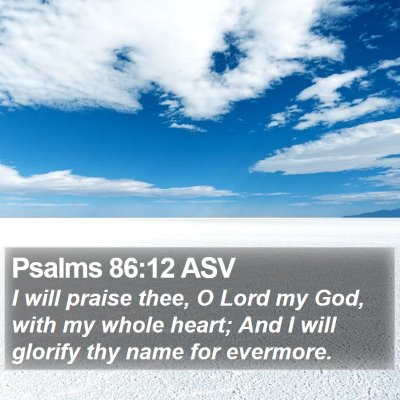 Psalms 86:12 ASV Bible Verse Image