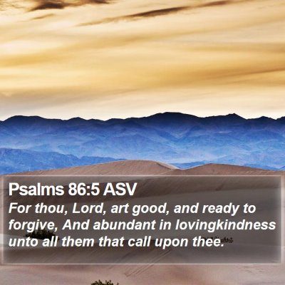 Psalms 86:5 ASV Bible Verse Image