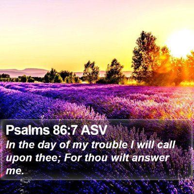 Psalms 86:7 ASV Bible Verse Image