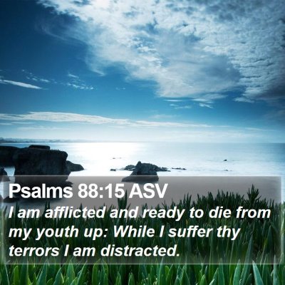 Psalms 88:15 ASV Bible Verse Image