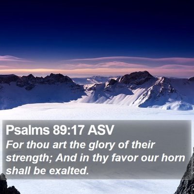 Psalms 89:17 ASV Bible Verse Image
